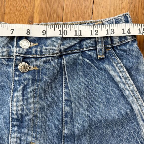 Free People We The Free Marx Slouchy Cargo Jeans Wide Blue Utility 26/27 NWOT - Picture 9 of 16